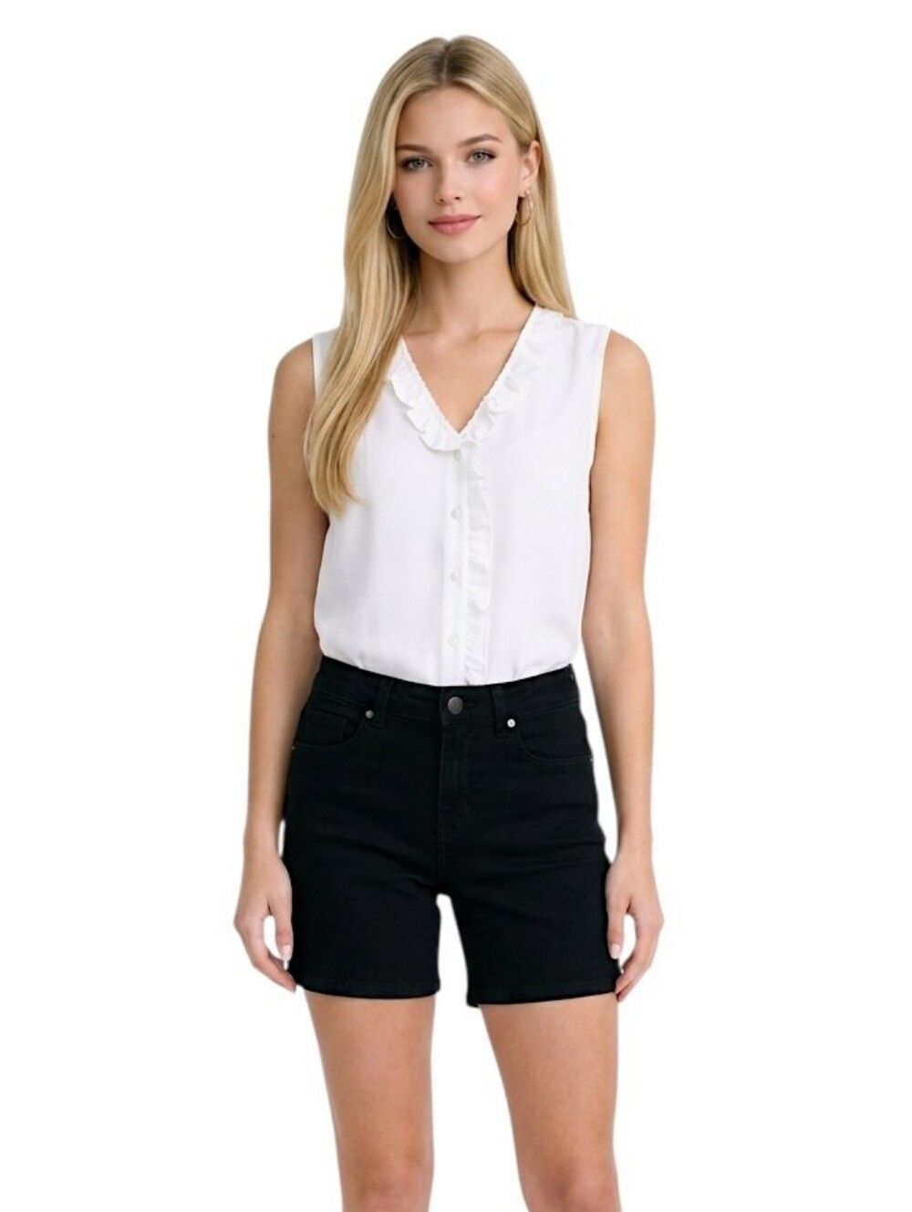 1822 Denim Black Short Shorts Size 6